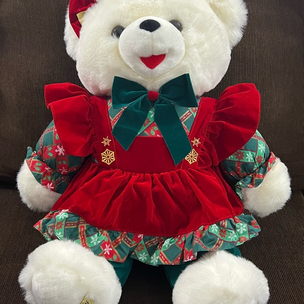 Dan Dee Vintage Snowflake 1997 Christmas Teddy